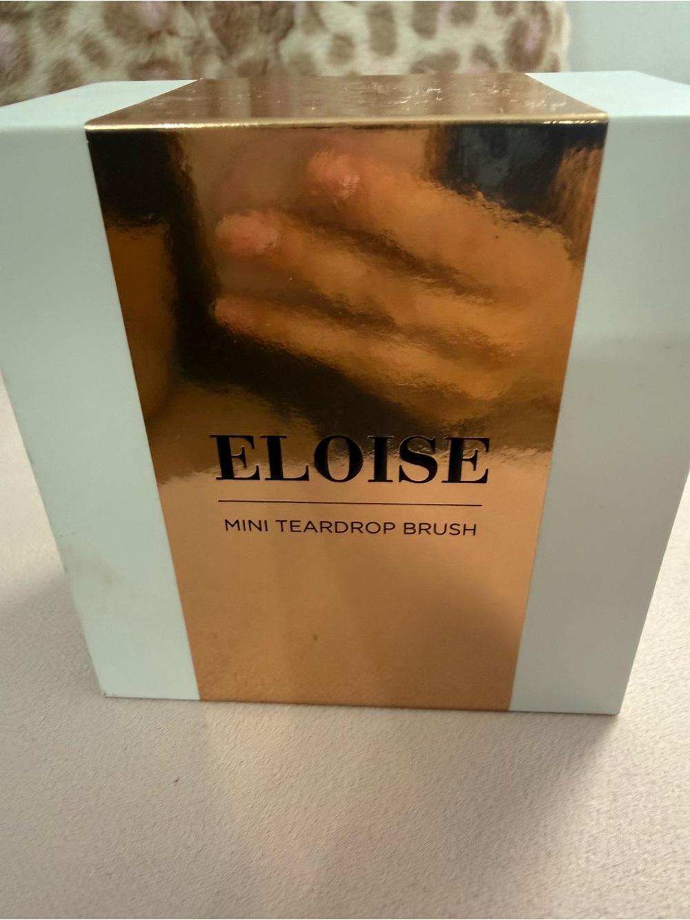 Eloise Mini Teardrop Brush - White & Gold